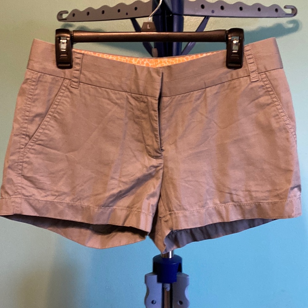 EUC J. Crew Size 4 Chino Shorts Gray